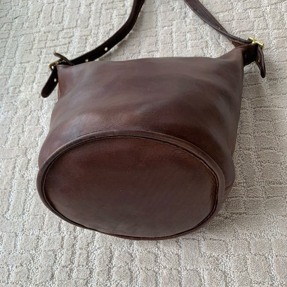 Vintage Coach 9085 Duffle Sac Bucket Shoulder Bag Brown Leather - Picture 6 of 12